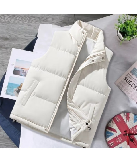 Brown Vest Jacket Men Slim Fit