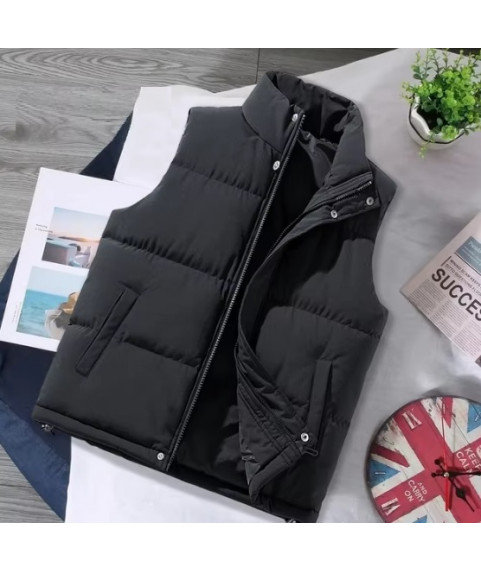 Brown Vest Jacket Men Slim Fit