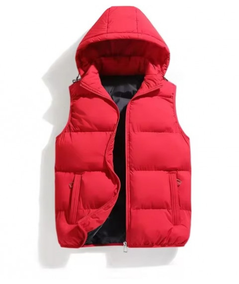 Warm Detachable Hat Outwear Vest Jacket Men